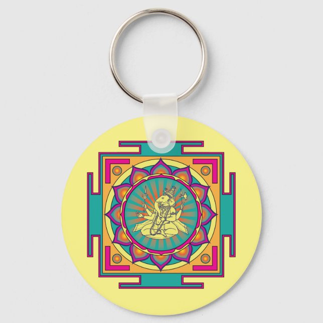 Llavero Ganesha Mandala (Anverso)