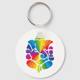Llavero Ganesha Rainbow Design