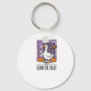 Llavero Ganso de Bruja de Halloween Honk o Tratar