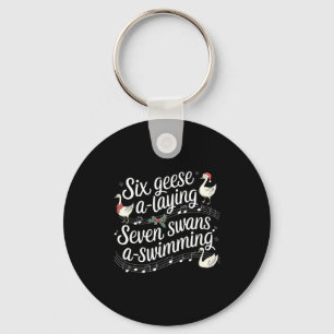 Llavero Ganso de Navidad 67 6 Gansos Poniendo 7 Cisnes Nad