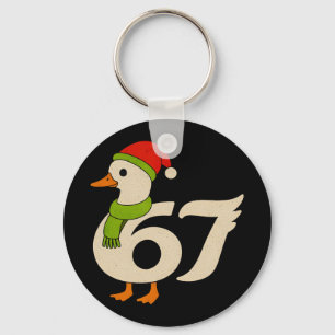 Llavero Ganso divertido 67 Navidad 6 7 Meme Pato Sombrero 