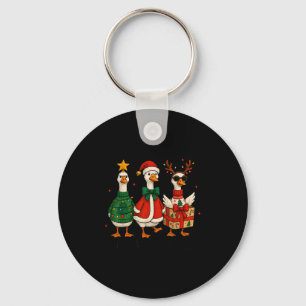 Llavero Ganso Navideño Alegre Santa Reno Navidad Árbol