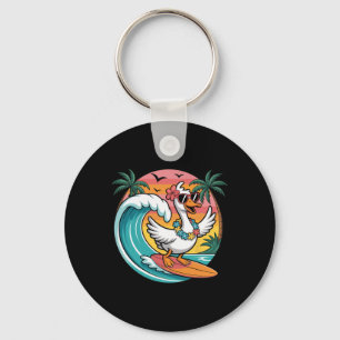 Llavero Ganso Surfista Retro Vibraciones Veraniegas Hawaia