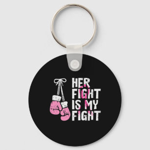 Llavero Gantes de boxeo de cáncer de mama Su lucha Mi muje