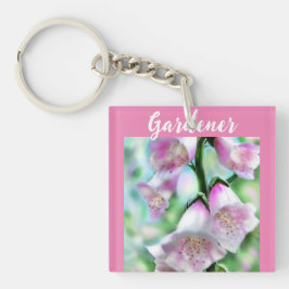 Llavero Gardener Foxglove Flores Pintando Art Floral Rosa