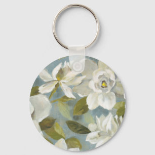 Llavero Gardenias en azul de la pizarra