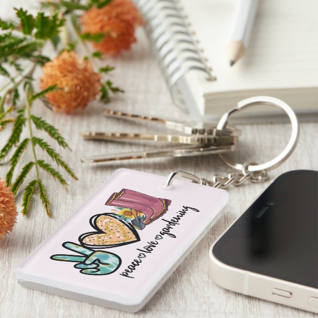 Llavero Gardening de amor por la paz (Frente Derecha)