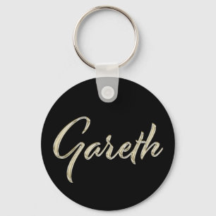 Llavero Gareth Name whitegold Button Schlüsselanhänger