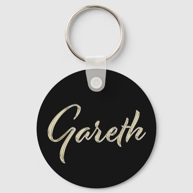 Llavero Gareth Name whitegold Button Schlüsselanhänger (Anverso)