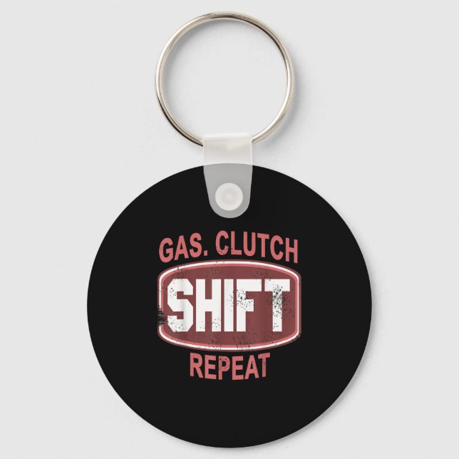 Llavero Gas Clutch Shift Repeat Funny Car Enthusiast Manua (Anverso)