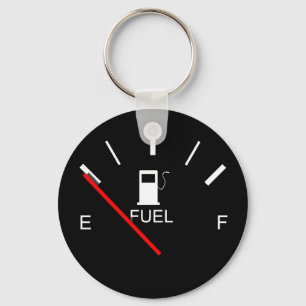 LLAVERO GASTO DE COMBUSTIBLE VACÍO NEGRO BLANCO COMPLETO V