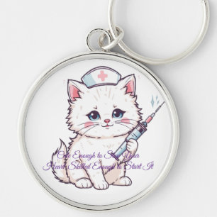 Llavero Gata Enfermera Personalizada Habilidosa Suficiente