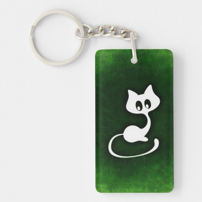 Llavero Gatito blanco (Frente)