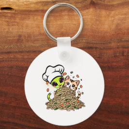 Llavero Gatito Chef Alien Cute