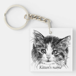 Llavero Gatito dulce personalizable