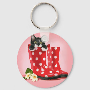 Llavero Gatito en Rainboots