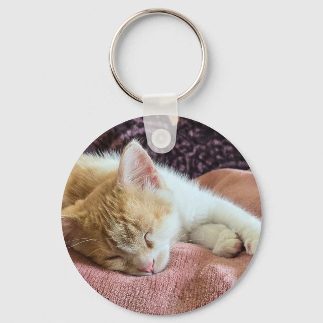 Llavero Gatito naranja dormido (Anverso)