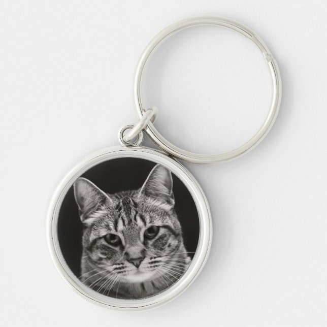 Llavero Gatito negro del Tabby (Frente)