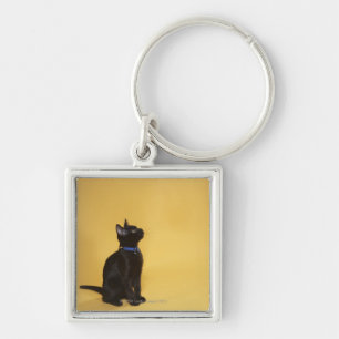 Llavero Gatito negro en cuello