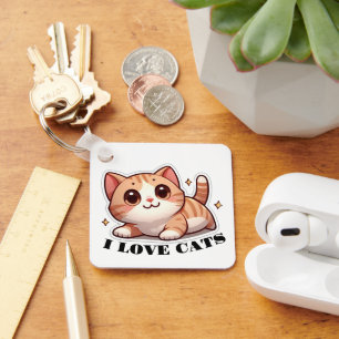 Llavero Gatito Ultra Cuidado Que Amo Los Gatos