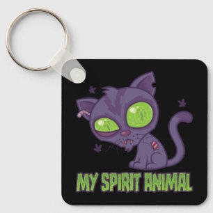 Llavero Gatito Zombie es mi animal espiritual