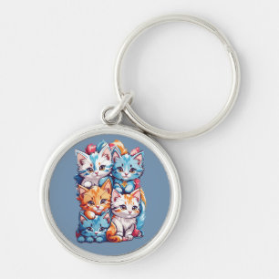 Llavero Gatitos juguetones lindos kawaii