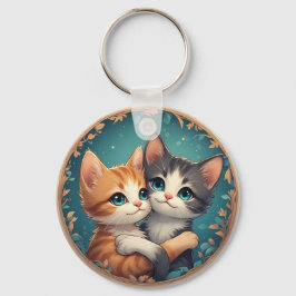 Llavero Gatitos Lindos Abrazándose Juntos