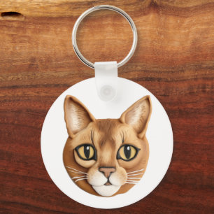 Llavero Gato Abisinio Inspirado en 3D