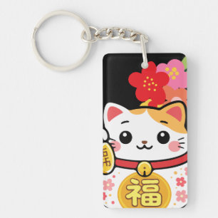 Llavero Gato afortunado maneki Kawaii japonés