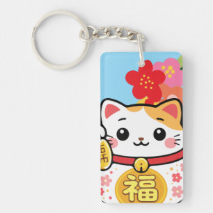 Llavero Gato afortunado maneki Kawaii japonés