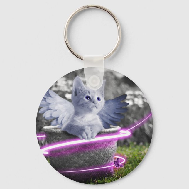 Llavero gato ángel (Anverso)