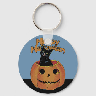 Llavero Gato Antiguo en Jack'o'Lantern