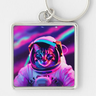Llavero gato astronauta
