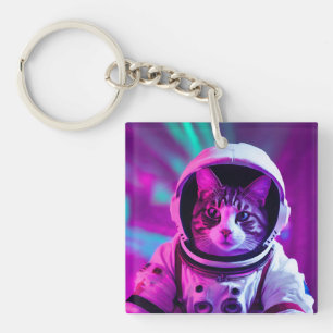 Llavero gato astronauta
