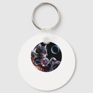 Llavero Gato astronauta con planeta