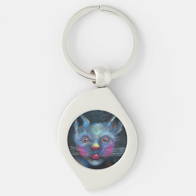 Llavero Gato azul (Anverso)