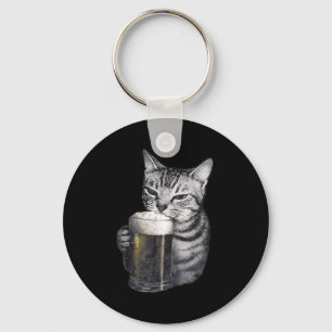 Llavero Gato bebiendo cerveza 