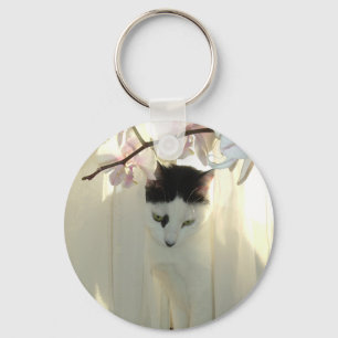 Llavero Gato blanco bonito