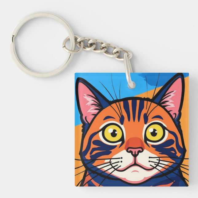 Llavero Gato, Caballa, Gato doméstico (Frente)
