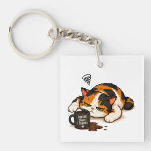Llavero Gato Calico Gruñón - Habló el Café