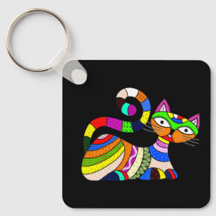 Llavero Gato colorido