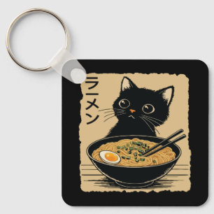 Llavero Gato comiendo ramen