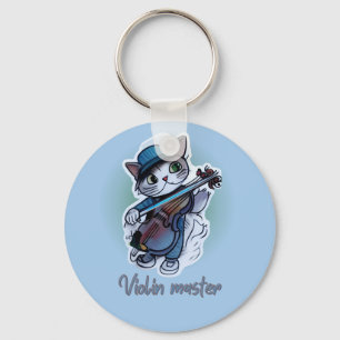 Llavero Gato con camiseta violín