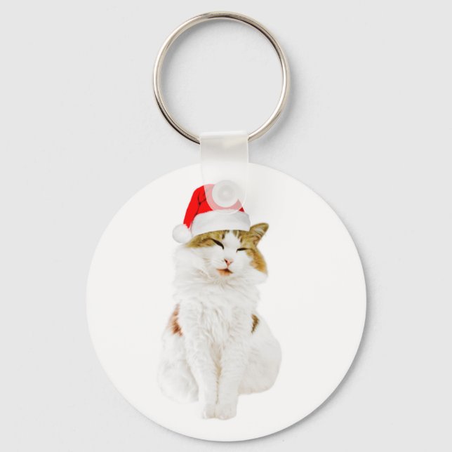 Llavero Gato con el Gorra de Santa (Anverso)