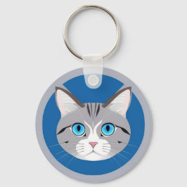 Llavero Gato Con Ojos Azules