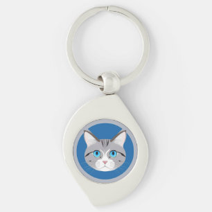 Llavero Gato Con Ojos Azules