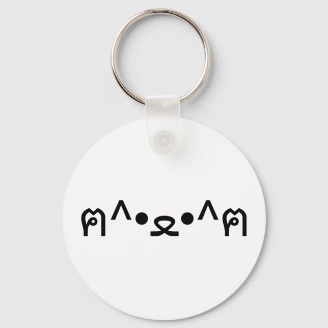 Llavero Gato con patas ฅ^・・E^ฅ Kaomoji Japonés (Anverso)