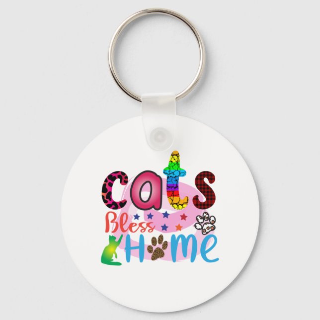Llavero Gato de arte jacta bendice a casa_2 (Anverso)