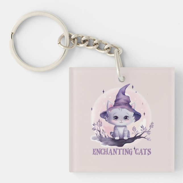 Llavero Gato de bruja encantador (Frente)