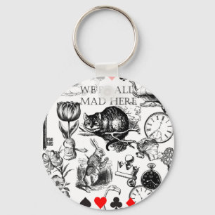 Llavero Gato de Cheshire clásico alice en wonderland loco